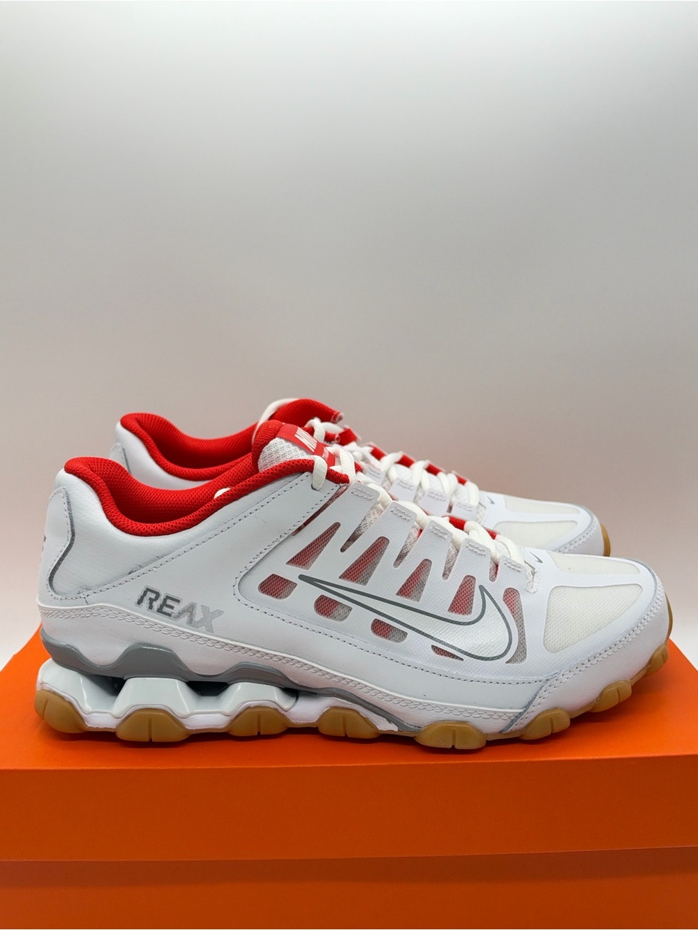 Nike Reax 8 TR Mesh White Wolf Grey 621716-103 Men’s Size 9.5